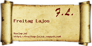 Freitag Lajos névjegykártya